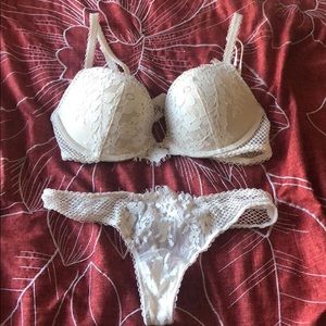 Lace dream angels push up bra and thong
